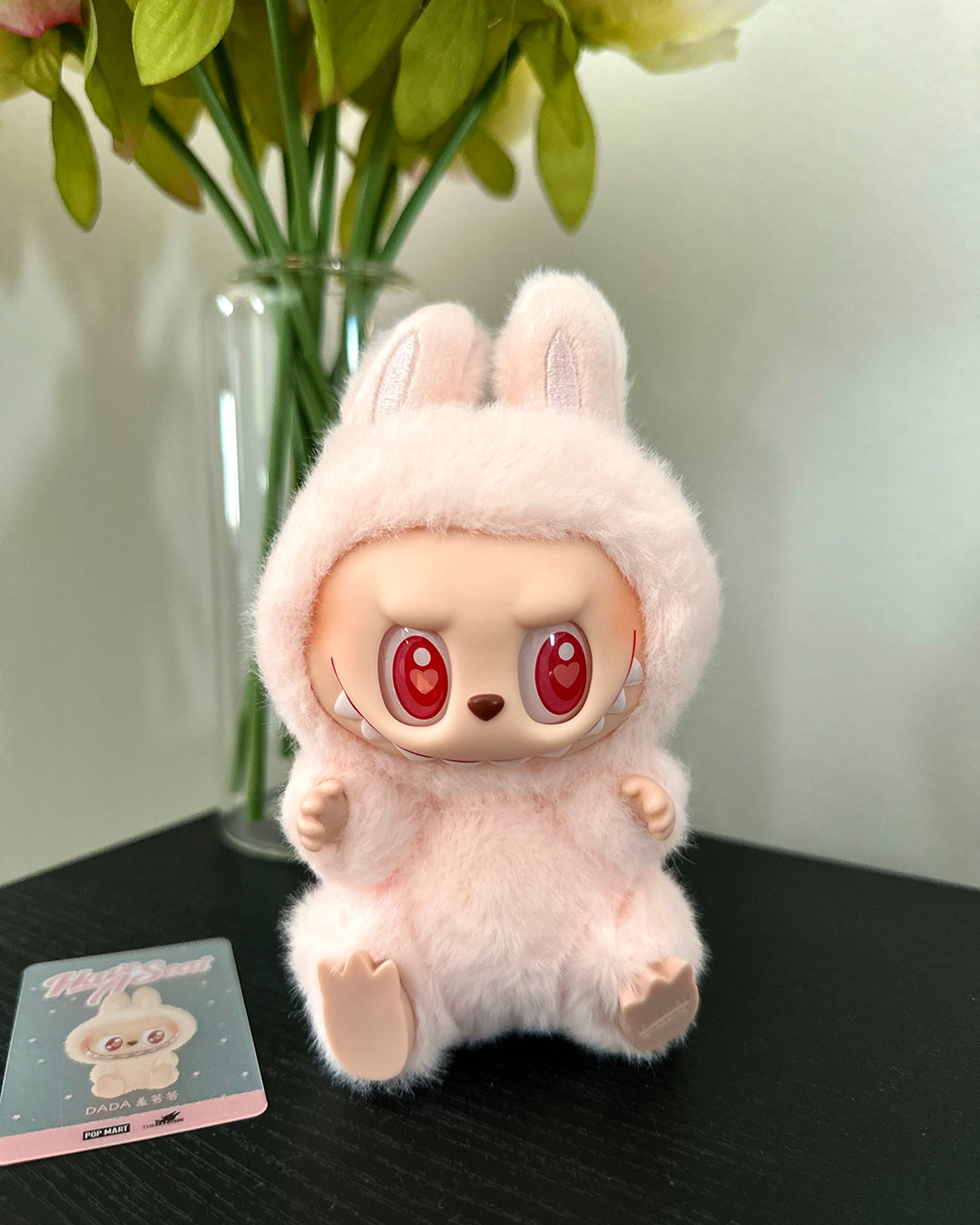 Labubu – Pop Mart, The Monsters series from Exciting Macarons, Have A Seat, Big Into Energy plush pendant, authentic and verified.