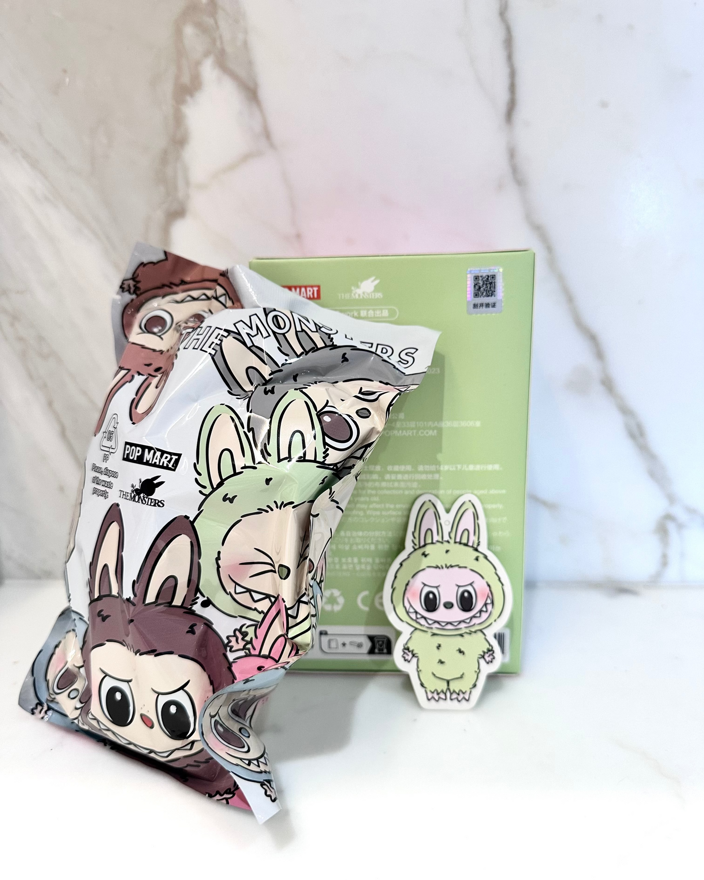Cartoon character-themed product packaging on a white background
